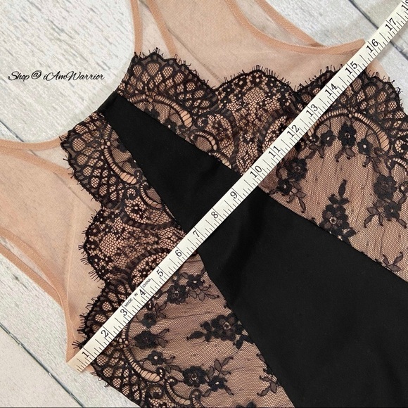 BCBGMaxAzria NWT lace illusion little black dress w/ pockets *shop@iamwarrior - Picture 9 of 14